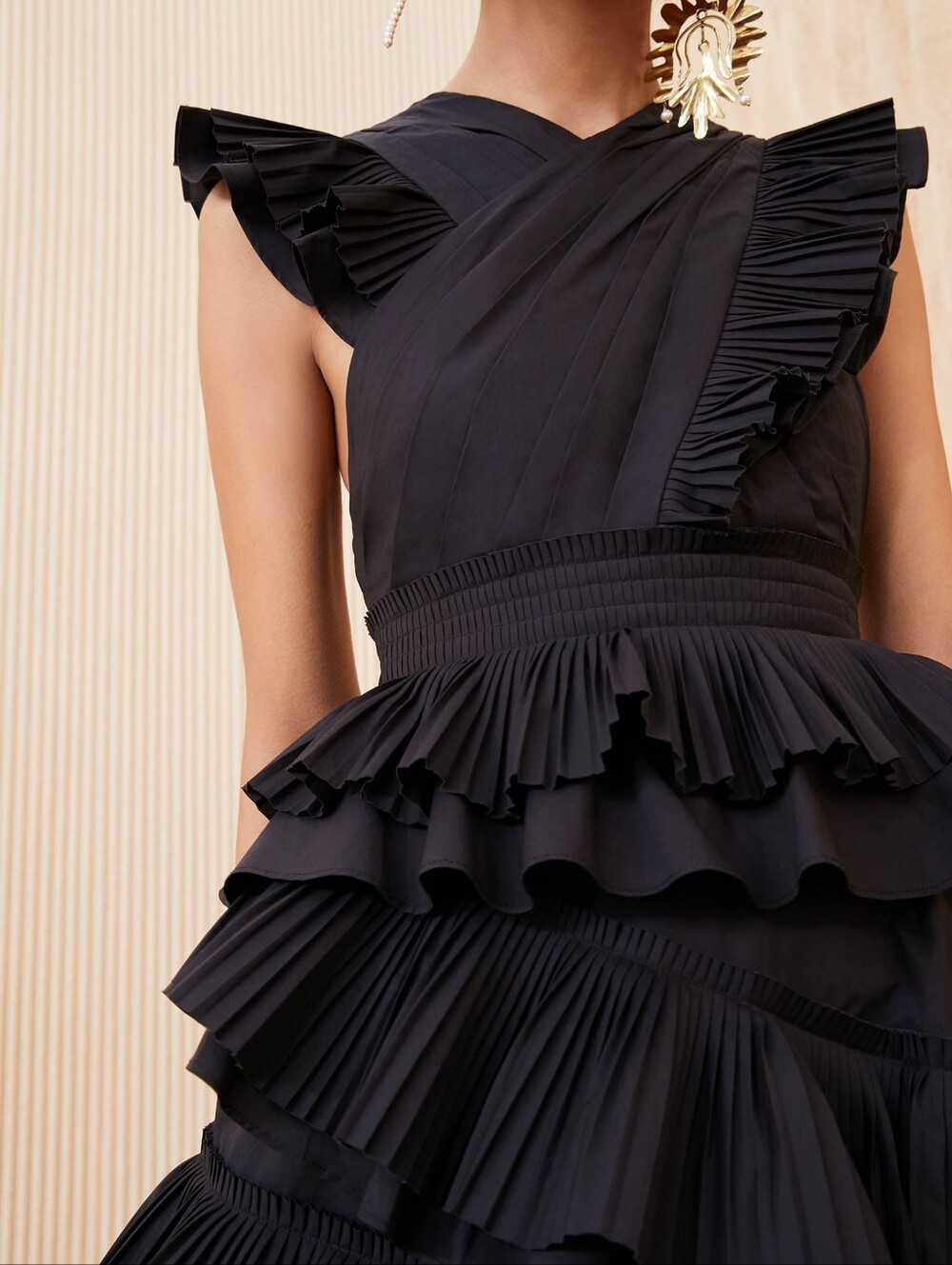 Ulla Johnson Aurore Dress in Noir - Picture 3 of 9